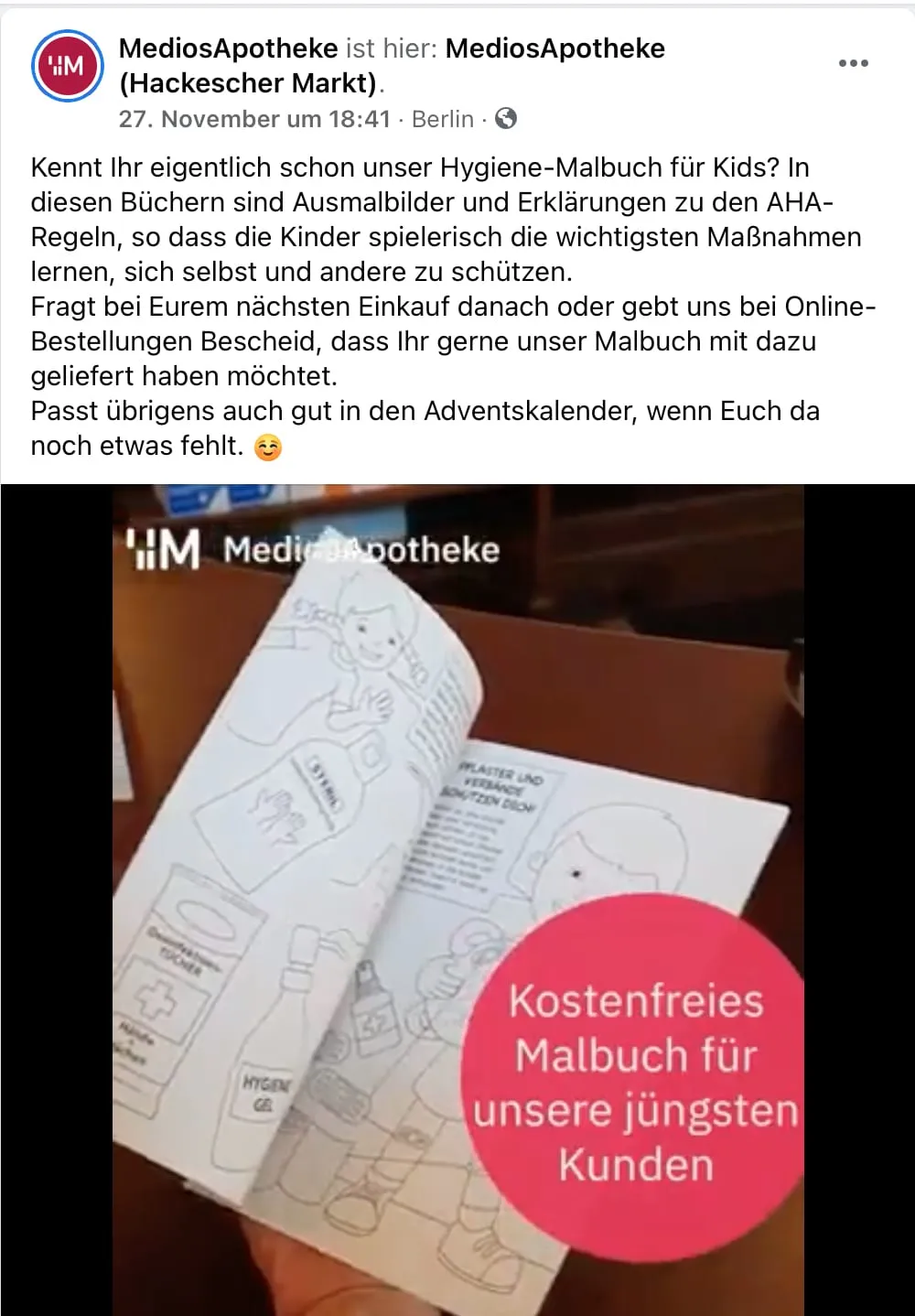 Gutes Beispiel für Themen Facebook für Apotheken 2