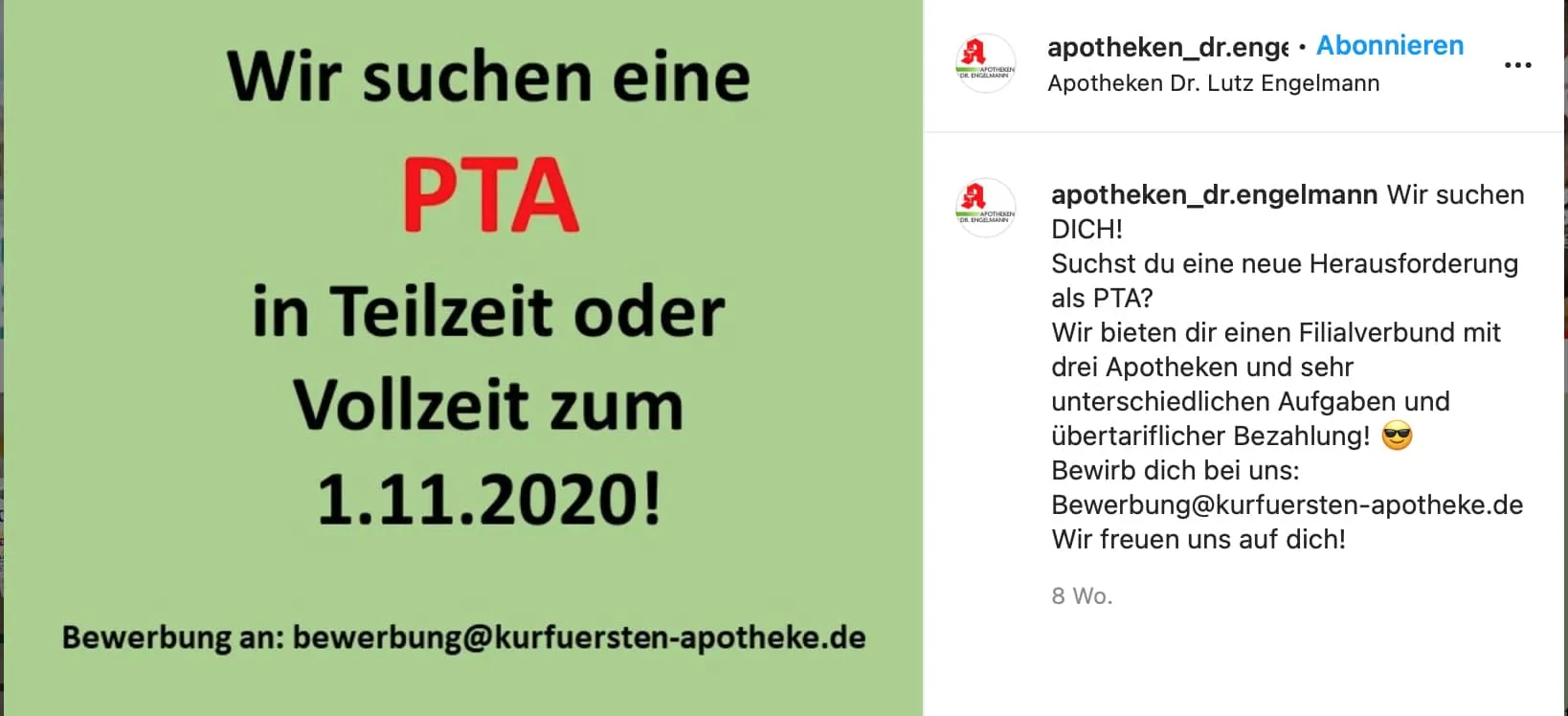 Beispiel für Themen auf Facebook