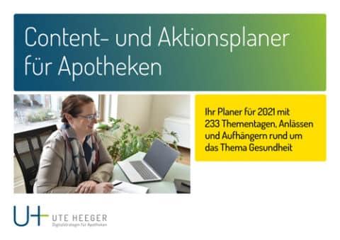 Contentplaner und Aktionsplaner 2021 für Apotheken